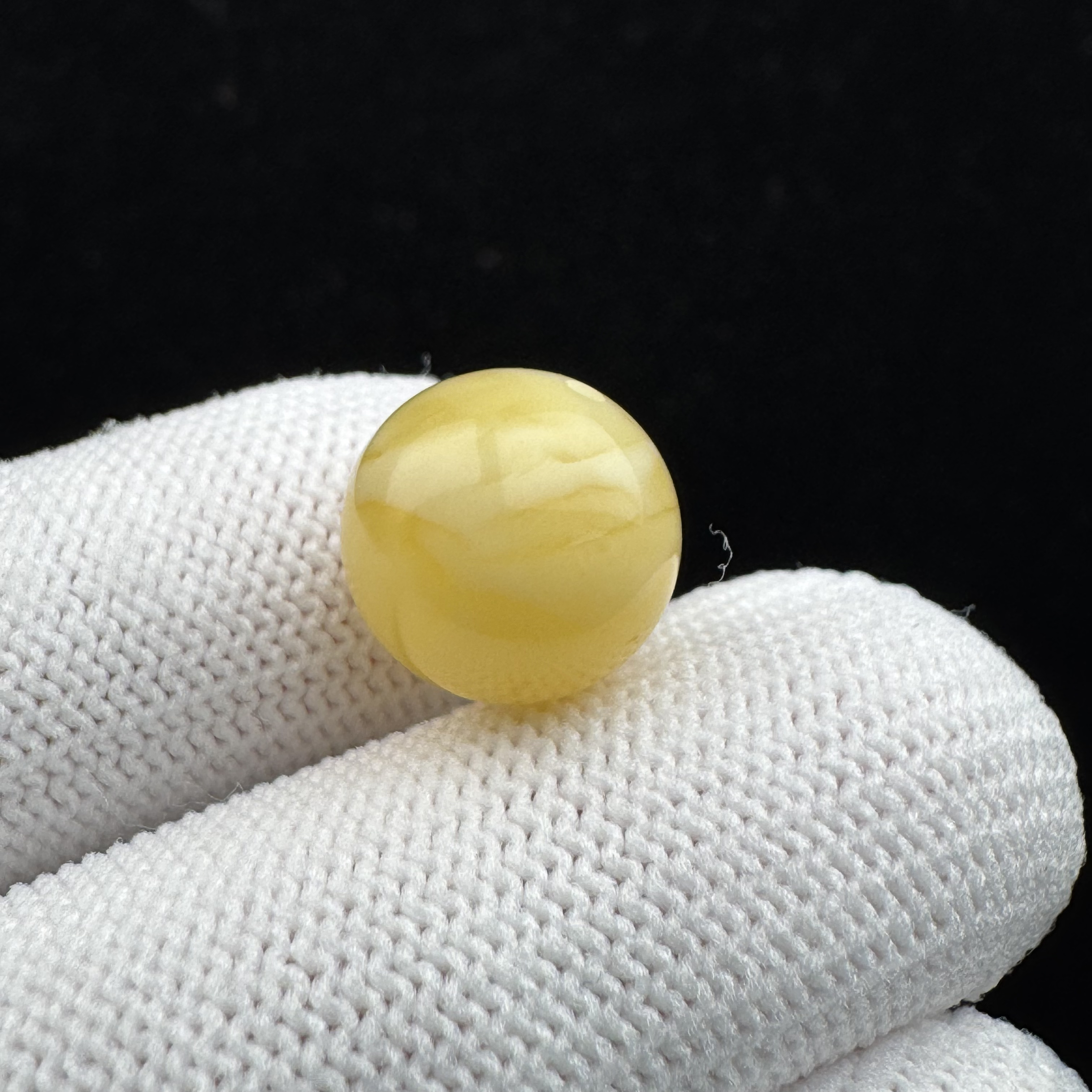 M7729天然蜜蜡妖花圆珠12.3mm 支持鉴定假一罚四