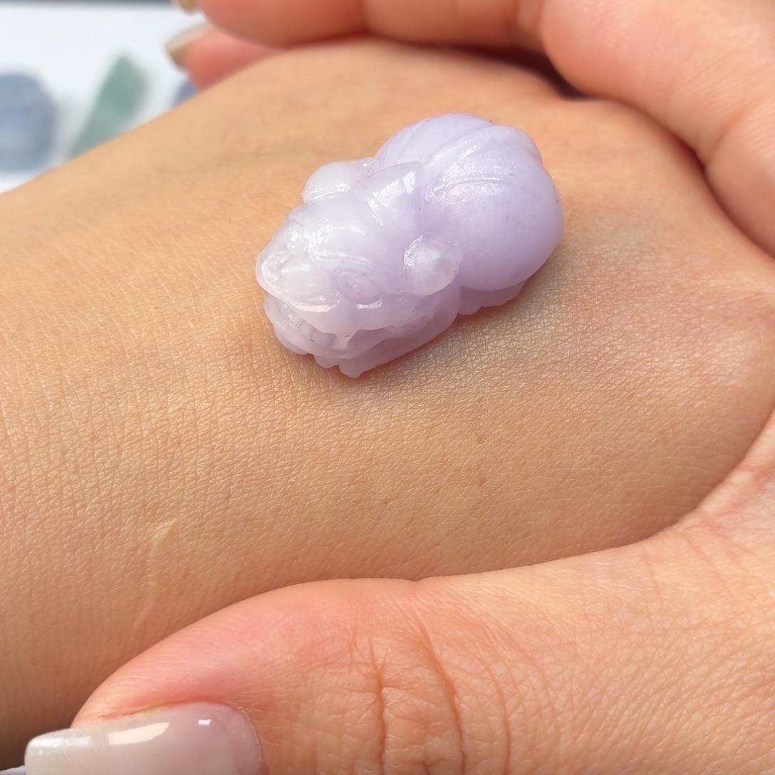 尘***往定制翡翠未镶嵌貔貅