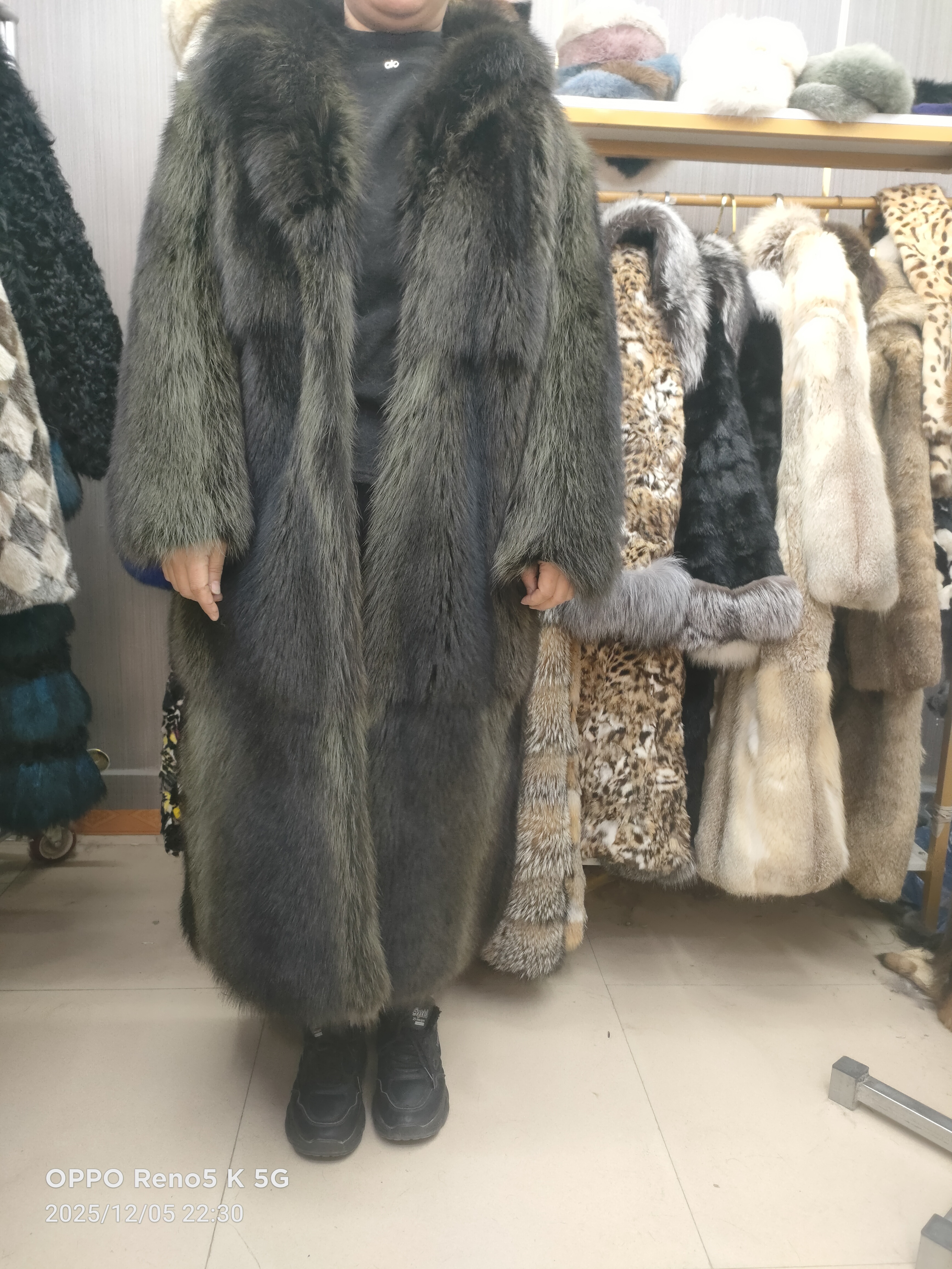 人造皮草 冬季新款女士皮草外套时尚保暖长款带帽中长款长袖秋冬