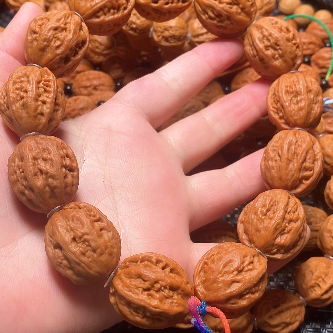 文玩核桃手串粗筋大枣