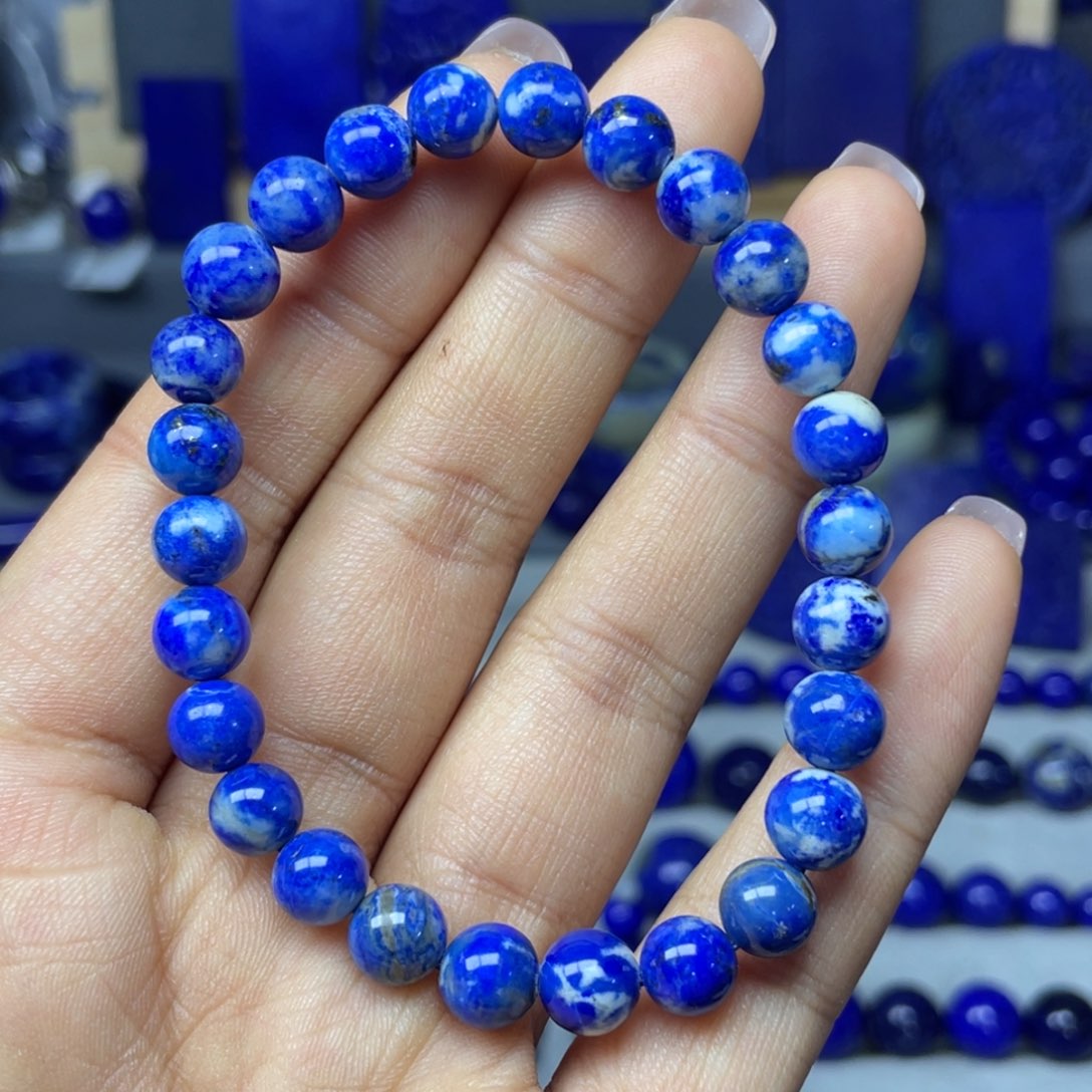 青金石未镶嵌7mm手串