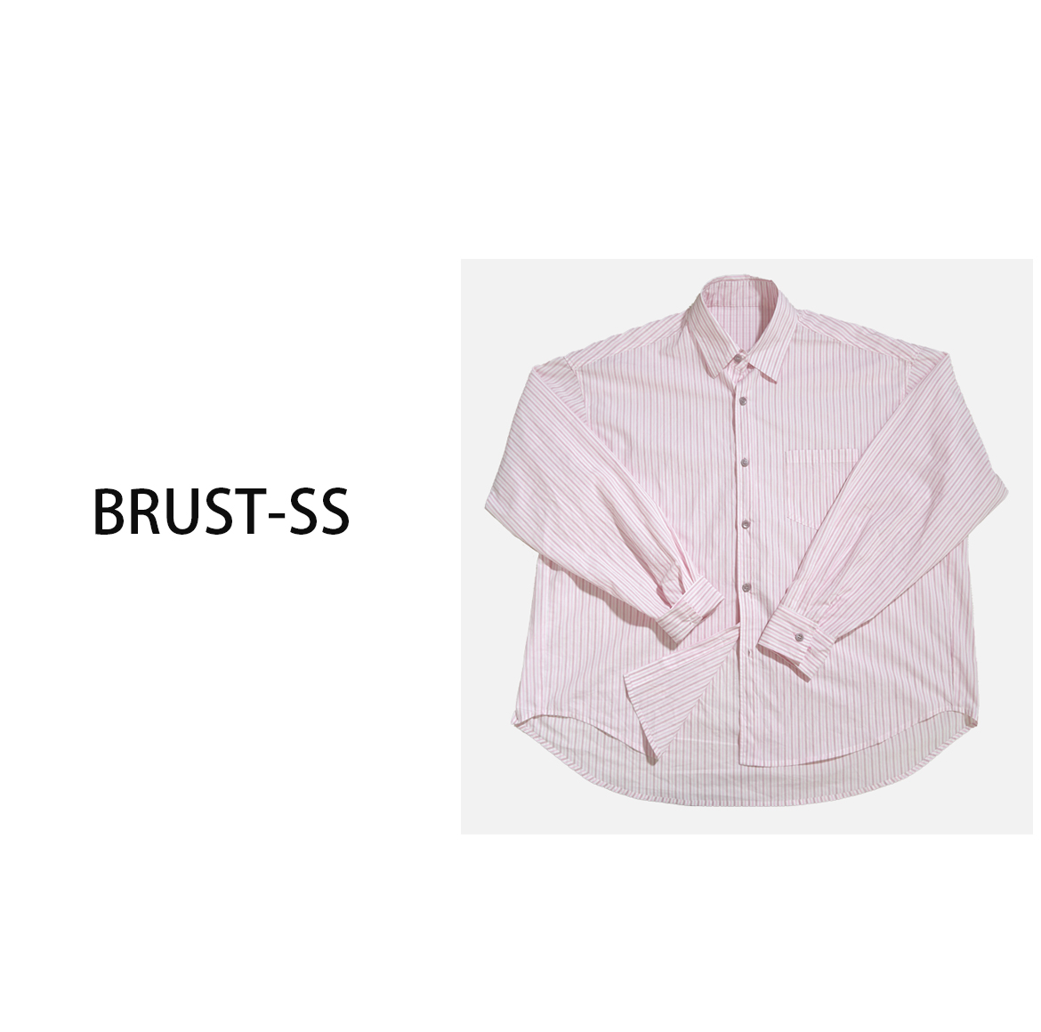 LAZYSILHOUETTE/懒散廓形男女同款条纹长袖休闲衬衣