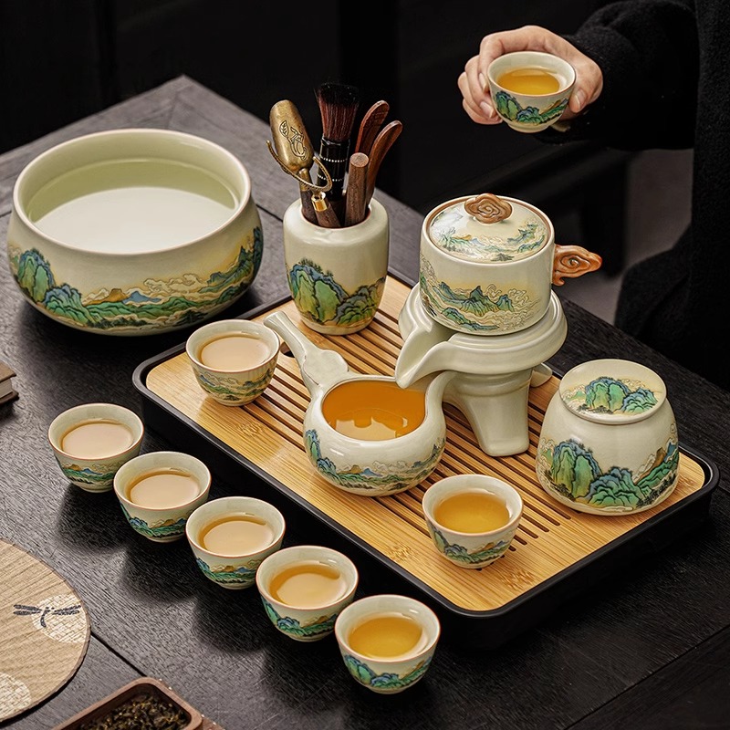 【祥业】-新春好礼 万里山河懒人泡茶器套装