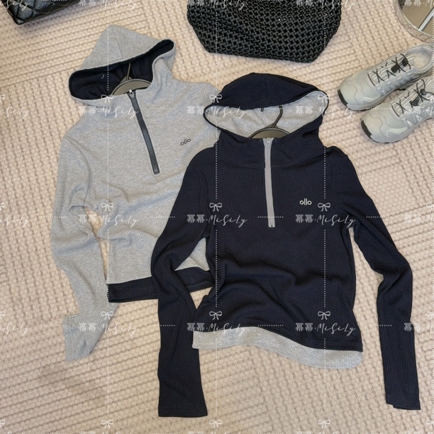 【撞色帽衫】带帽长袖针织衫女秋2025新款百搭上衣