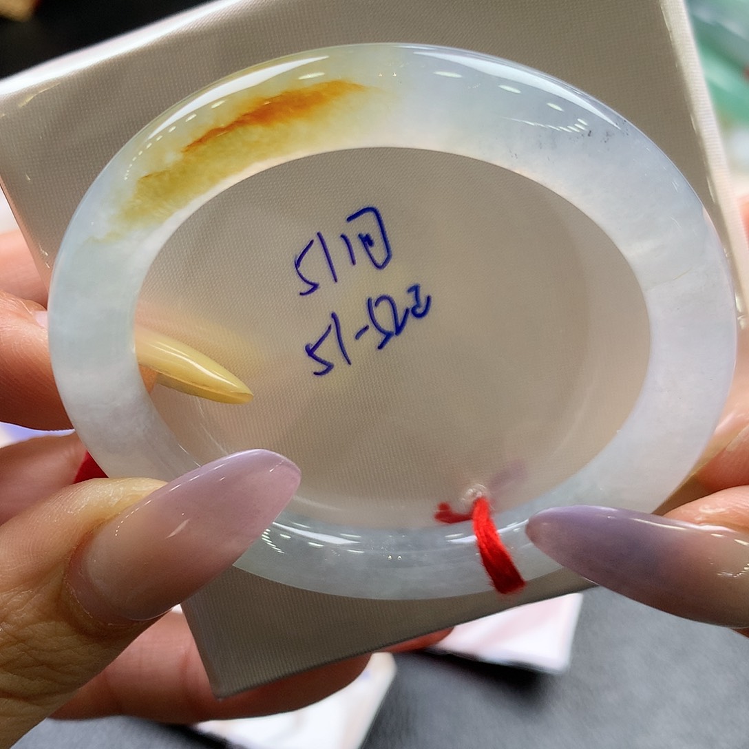 翡翠未镶嵌手镯51圆