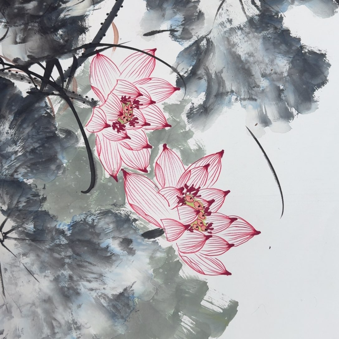 国画纯手绘山水花鸟作品