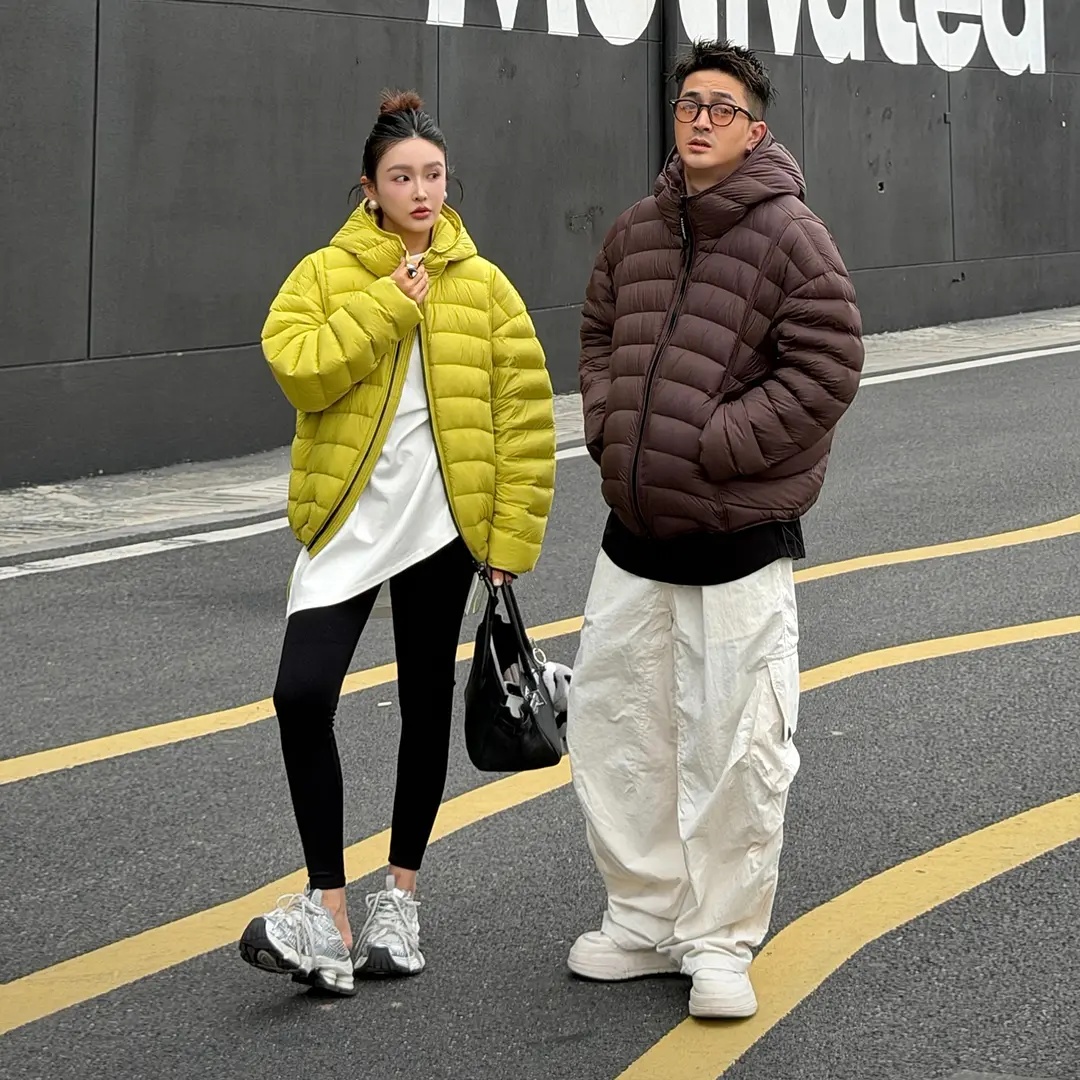 【二狗专属】25ss冬季轻薄款90鸭绒羽绒服外套男女款情侣短款潮牌