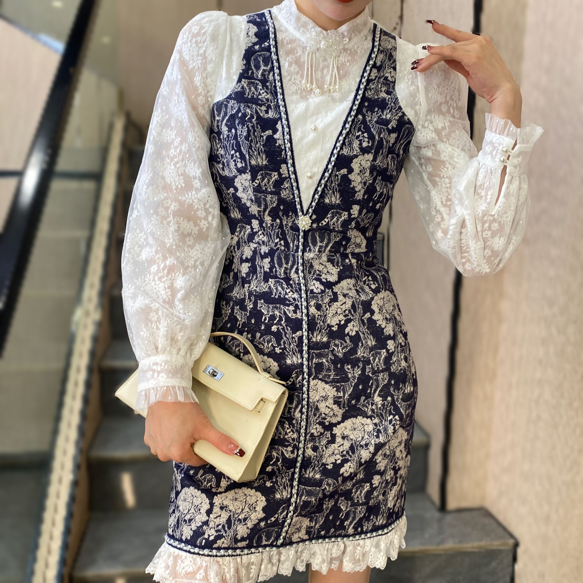 【JY】清仓夏季下摆设计短款减龄款连衣裙