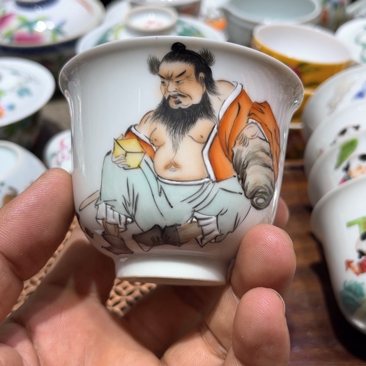 纯手绘精品盖碗杯