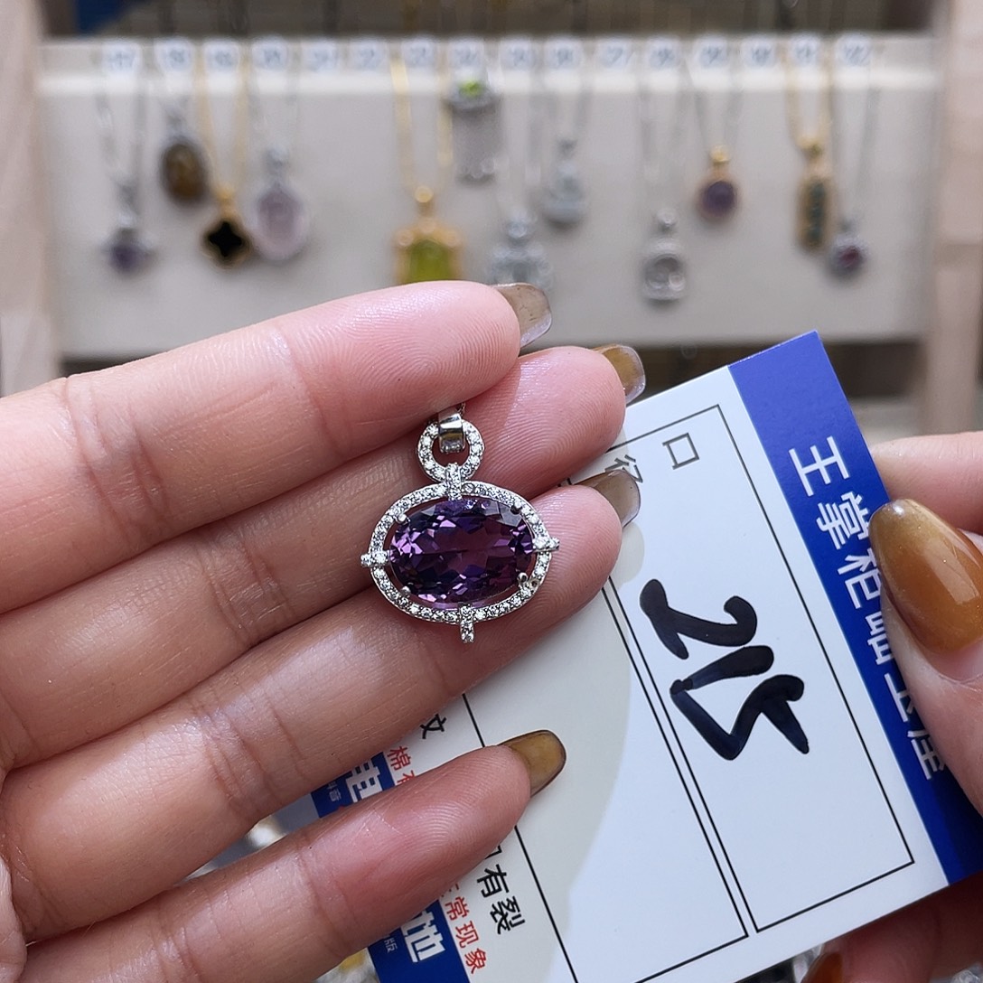 水晶银S925镶嵌颈饰