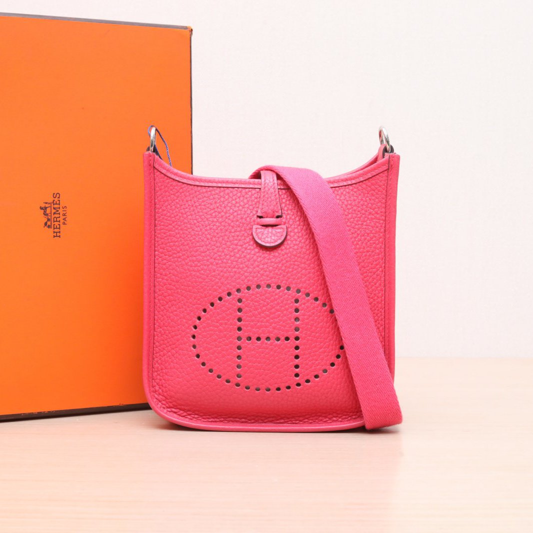 95新 Hermes/爱马仕 单肩包16 极致粉D刻P205227350