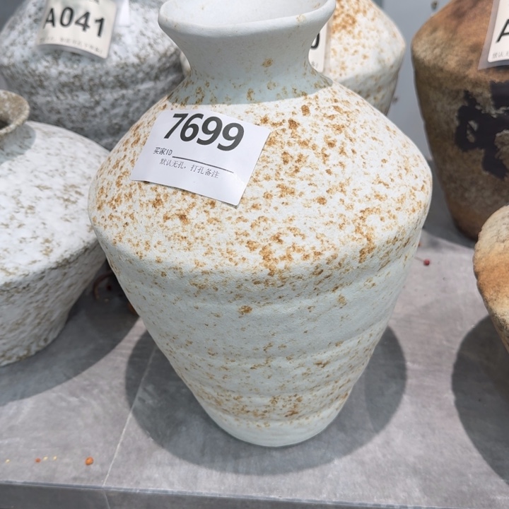 冯****瓷片景德镇高温花器编码7699高33口6默认无孔