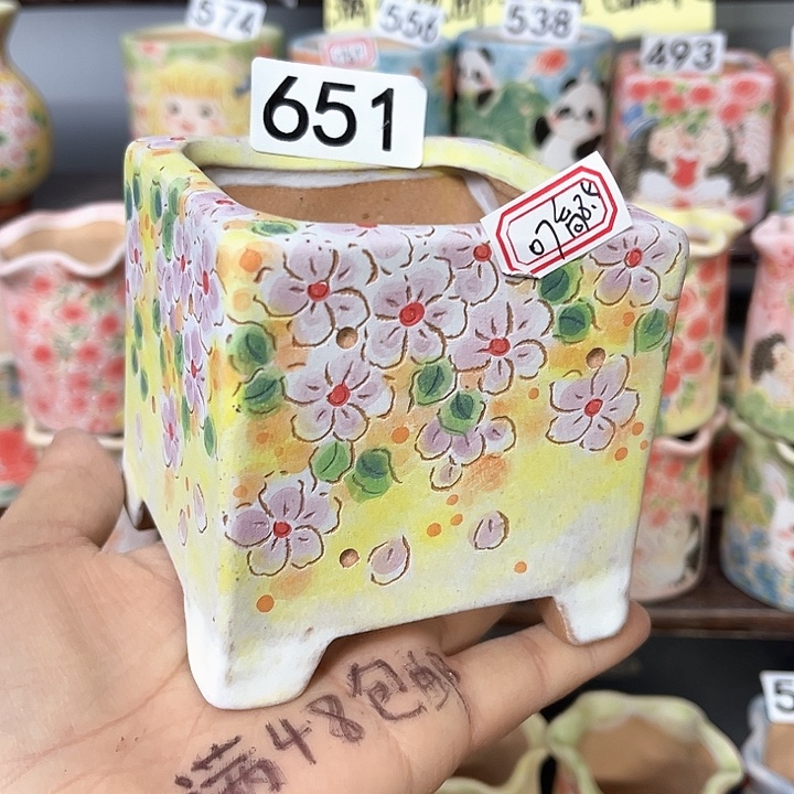 微瑕手工制作多肉花盆