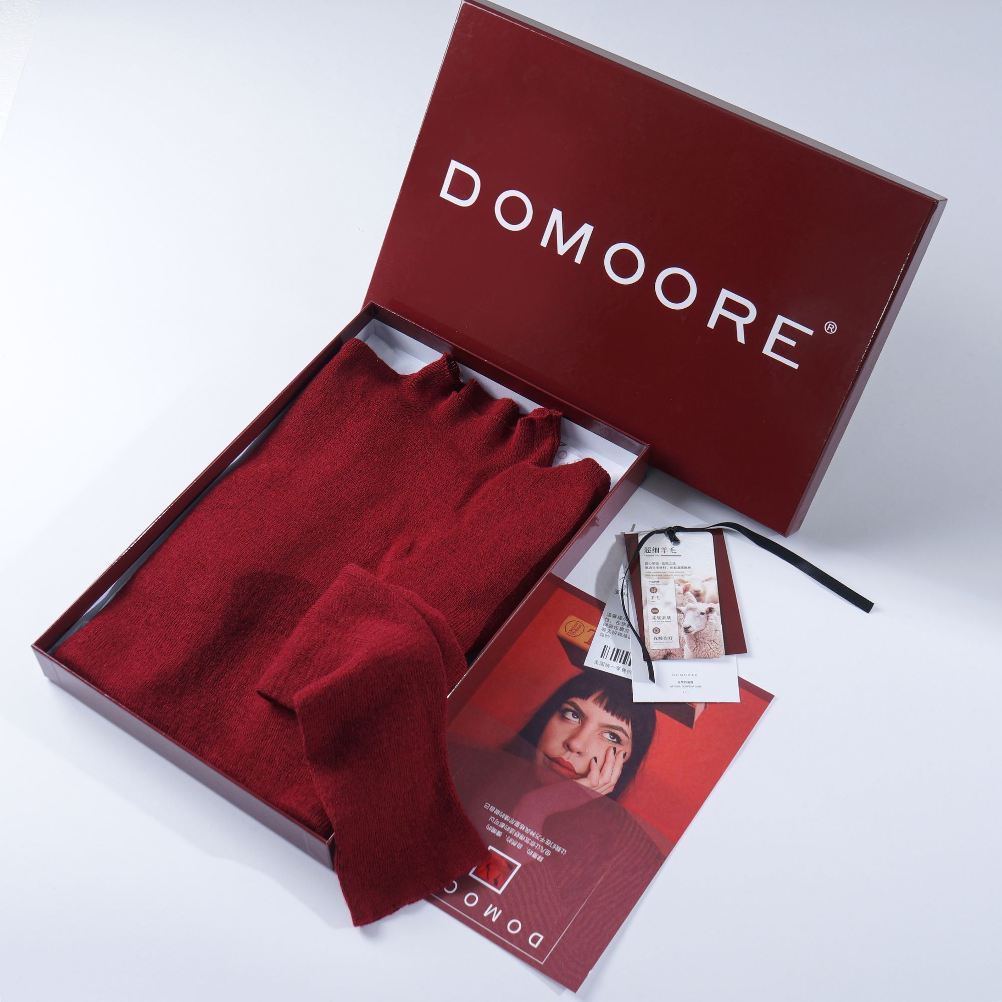 DOMOORE半高领百搭羊毛经典长小立领毛衣DM-6001-3