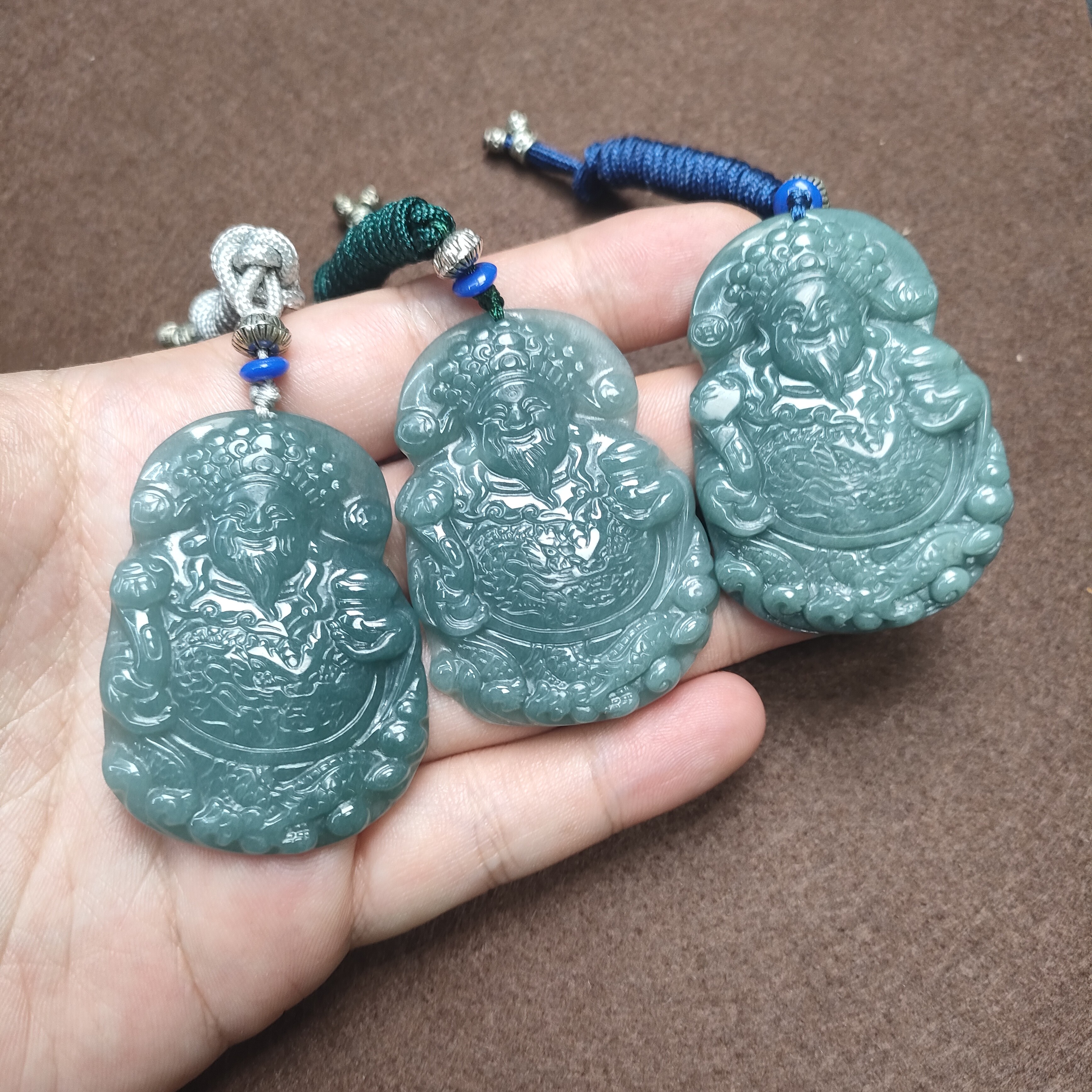 天然a货翡翠财神吊坠【危料翡翠】多样性发其一