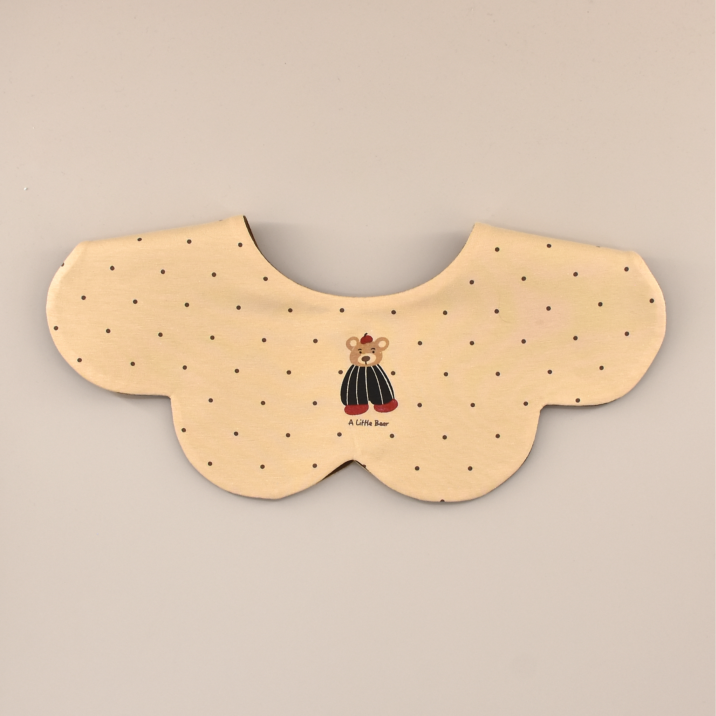 [y525]蜂蜜波点苹果小熊口水巾围兜新生儿防吐奶柔软透气可爱ins