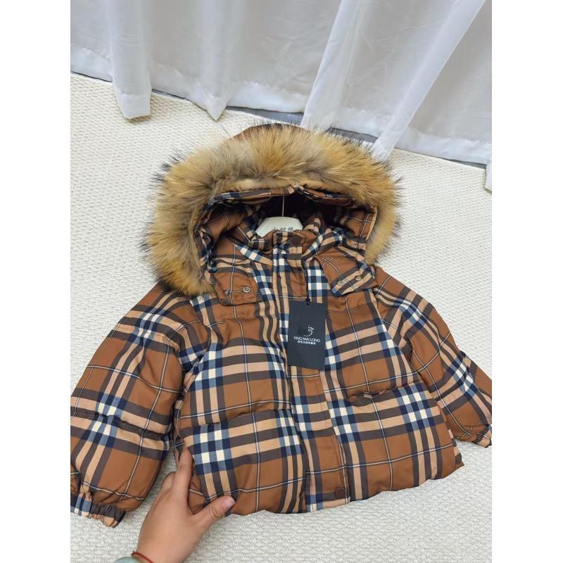 格格子（毛领可脱卸）羽绒服