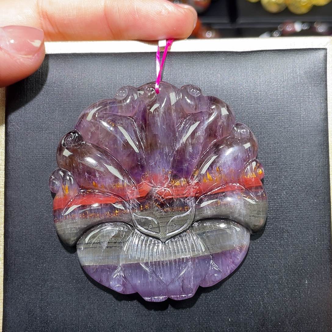 水晶极光吊坠未镶嵌小*