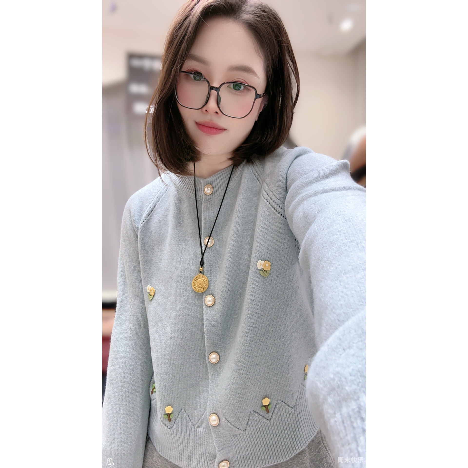 【春田花花毛衣开衫～】小清新款立体刺绣～