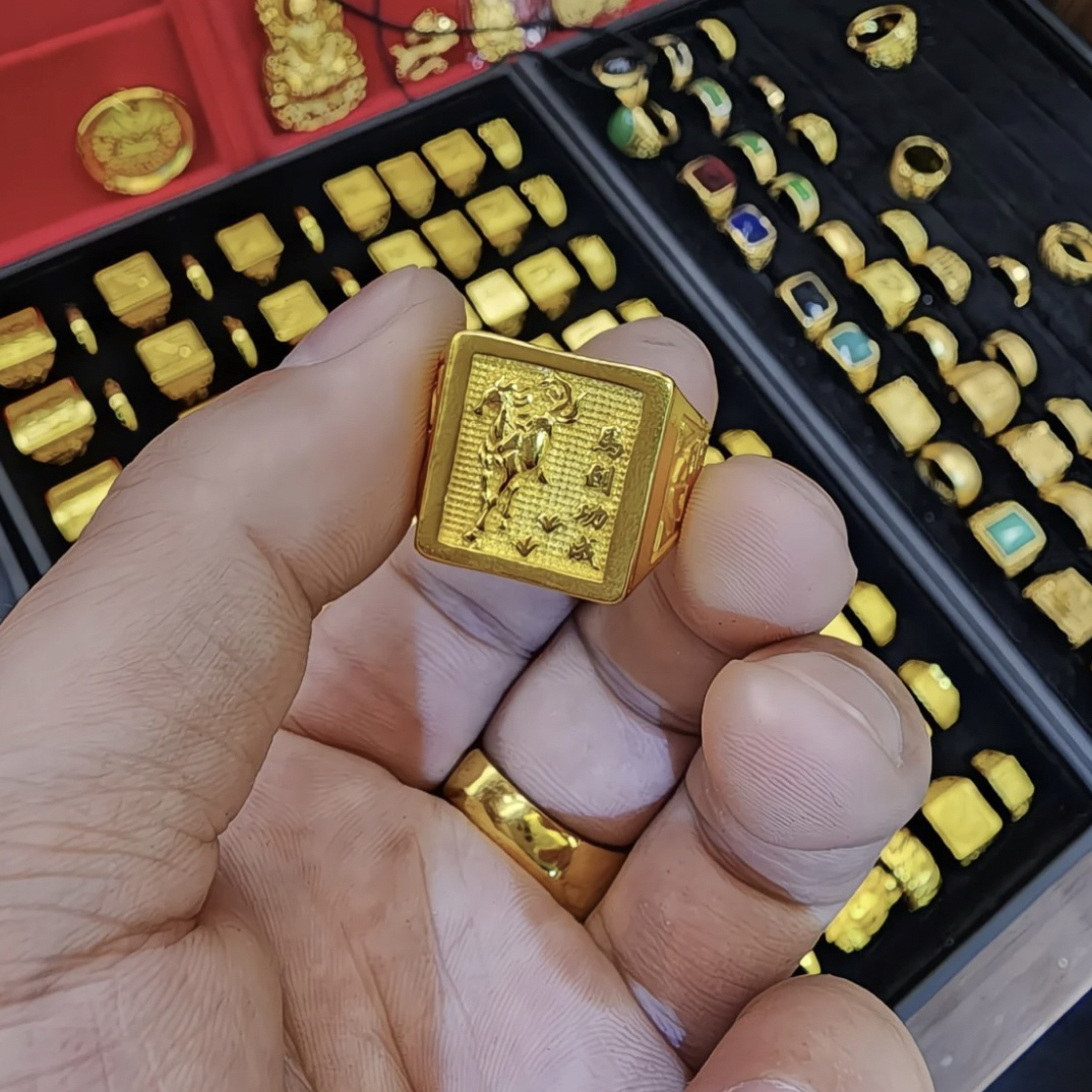 合金戒指 合金戒指 独家款 马到成功开口戒指