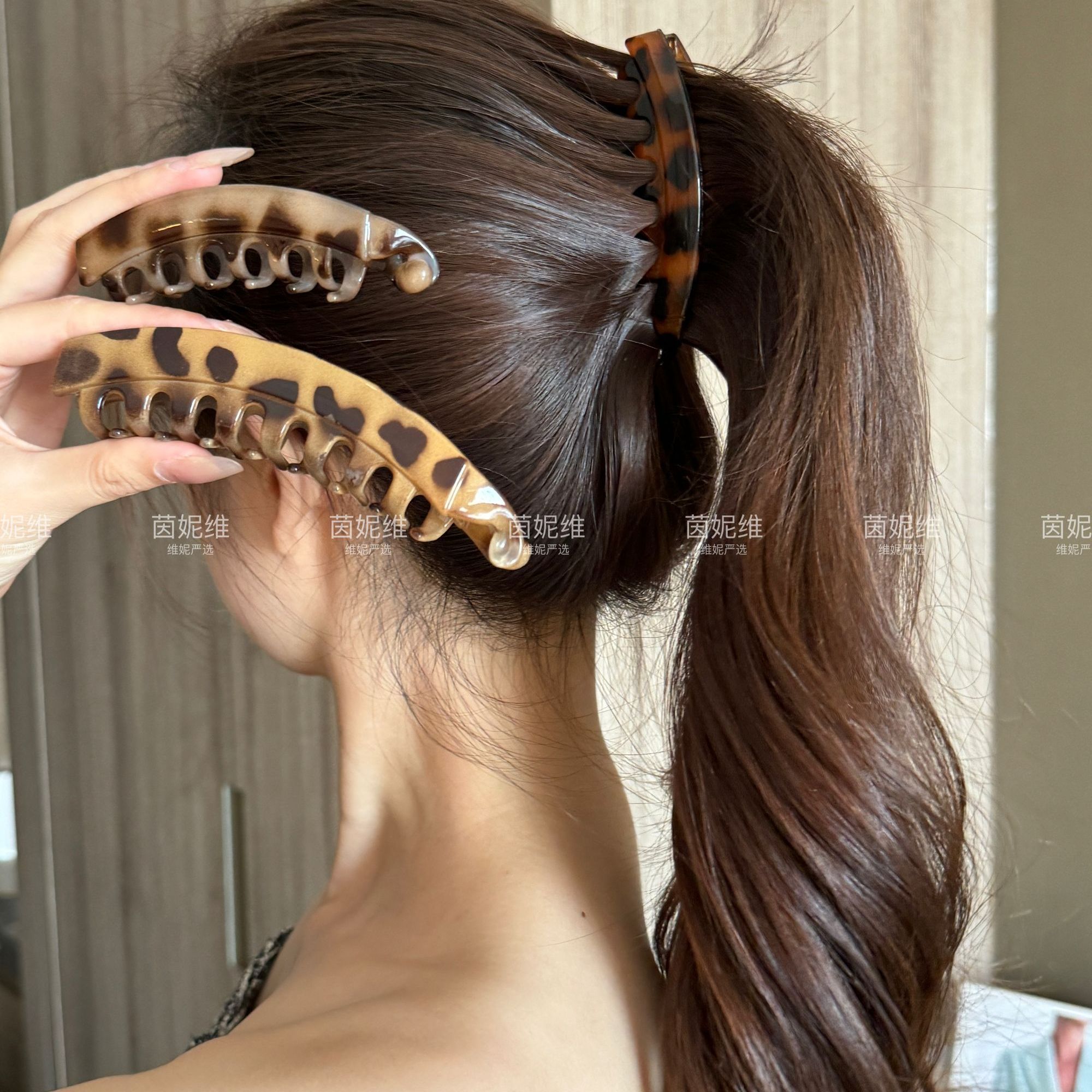 网红气质大号发量多！高马尾香蕉夹 马尾显发量蓬松神器马尾夹 