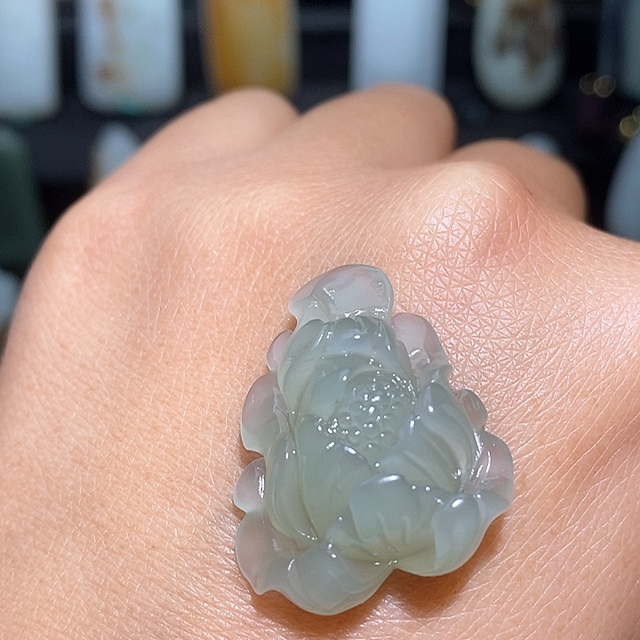 和田玉葡萄肉花未镶嵌