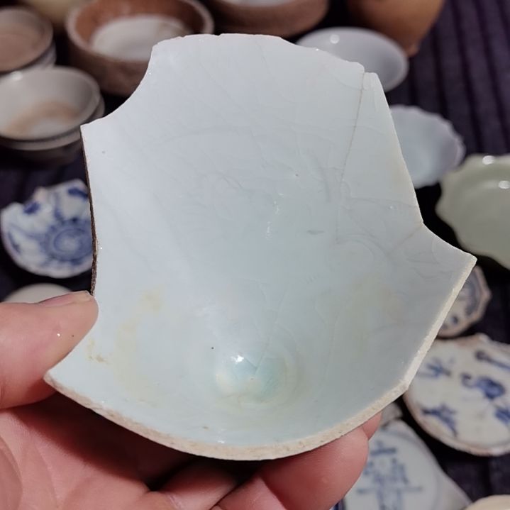 瓷片青花影青杯垫标夲