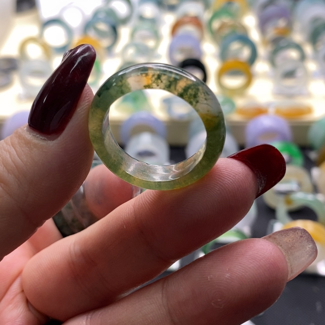 玛瑙/玉髓戒指未镶嵌圈口23