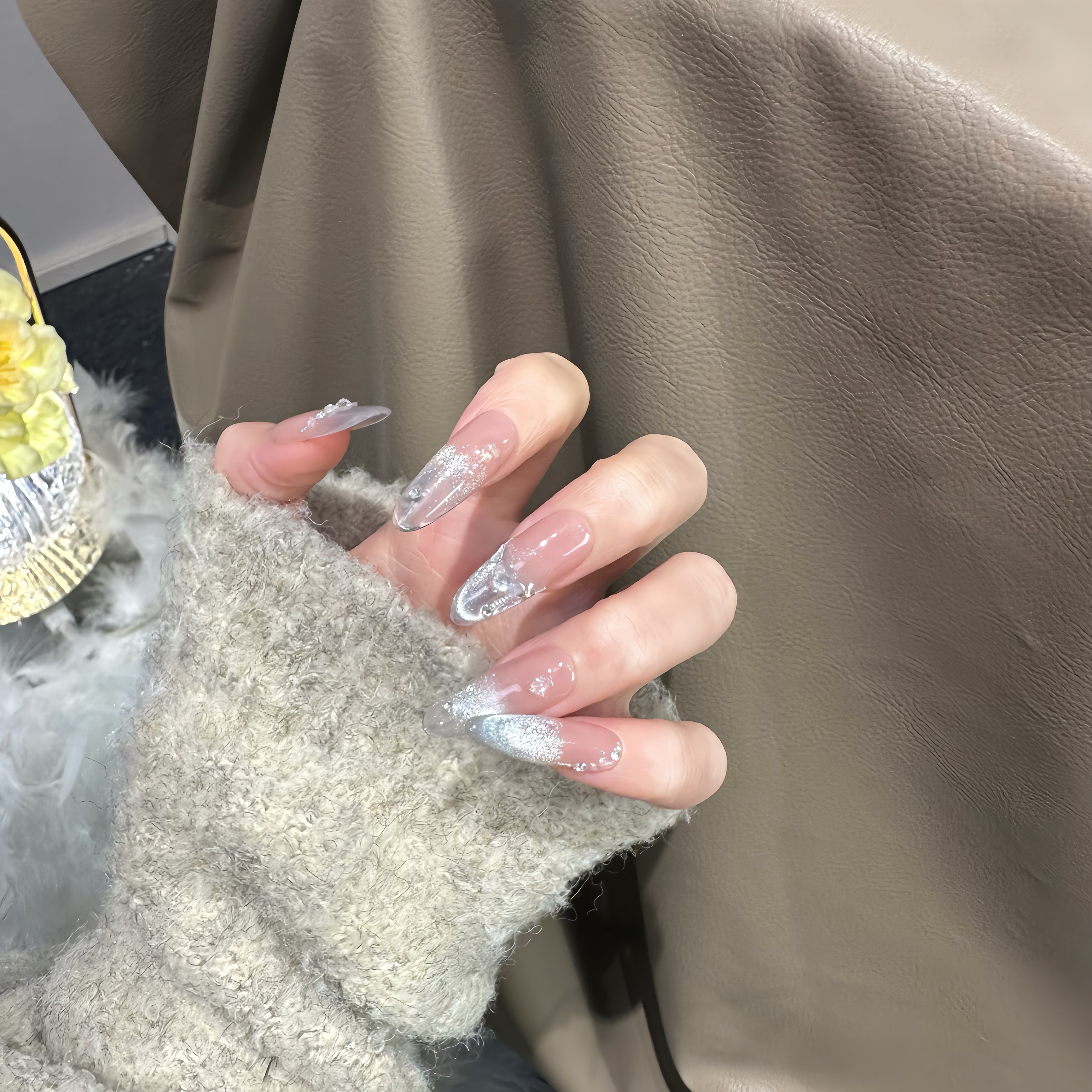 【银河】春夏款装饰显白不伤本甲纯手工穿戴甲