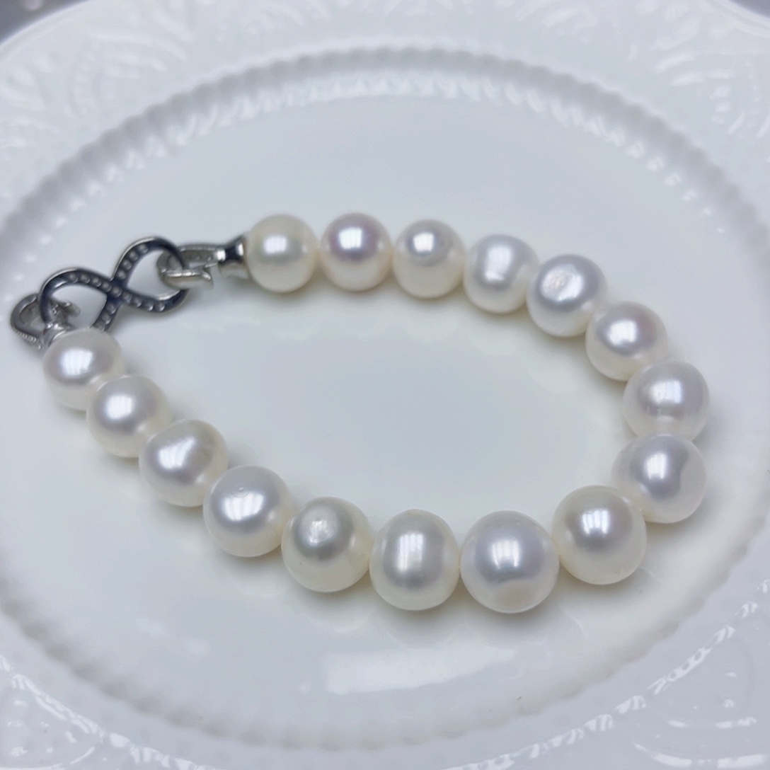 淡水珍珠手绳银S925镶嵌