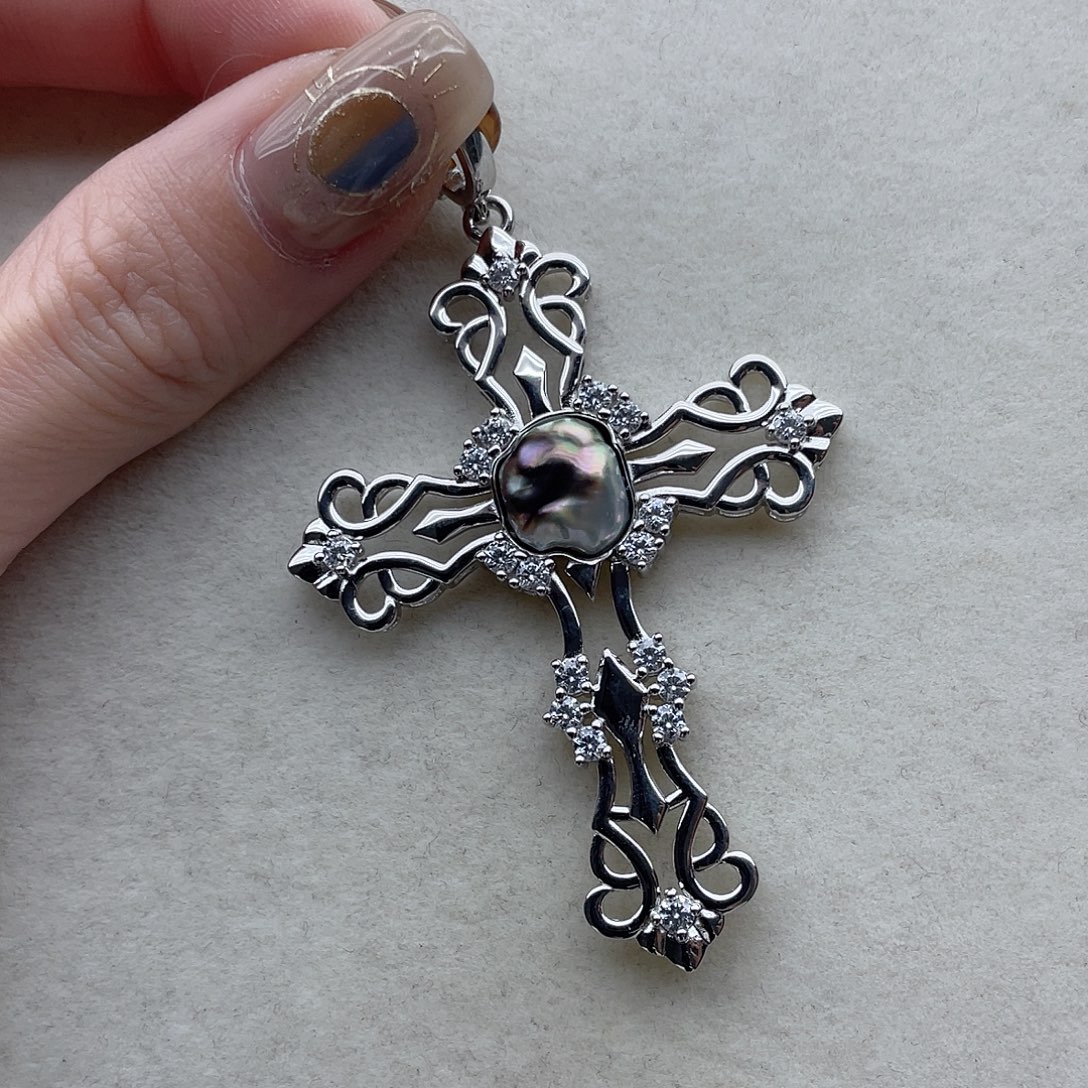 海水珍珠吊坠33银S925镶嵌