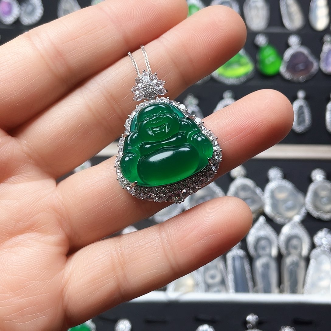 玛瑙/玉髓颈饰银S925镶嵌