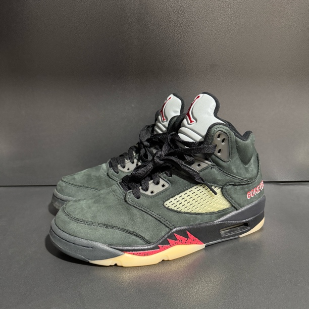 95新 maje 39码/aj5 Gore-tex 麂皮黑红 复古篮球鞋