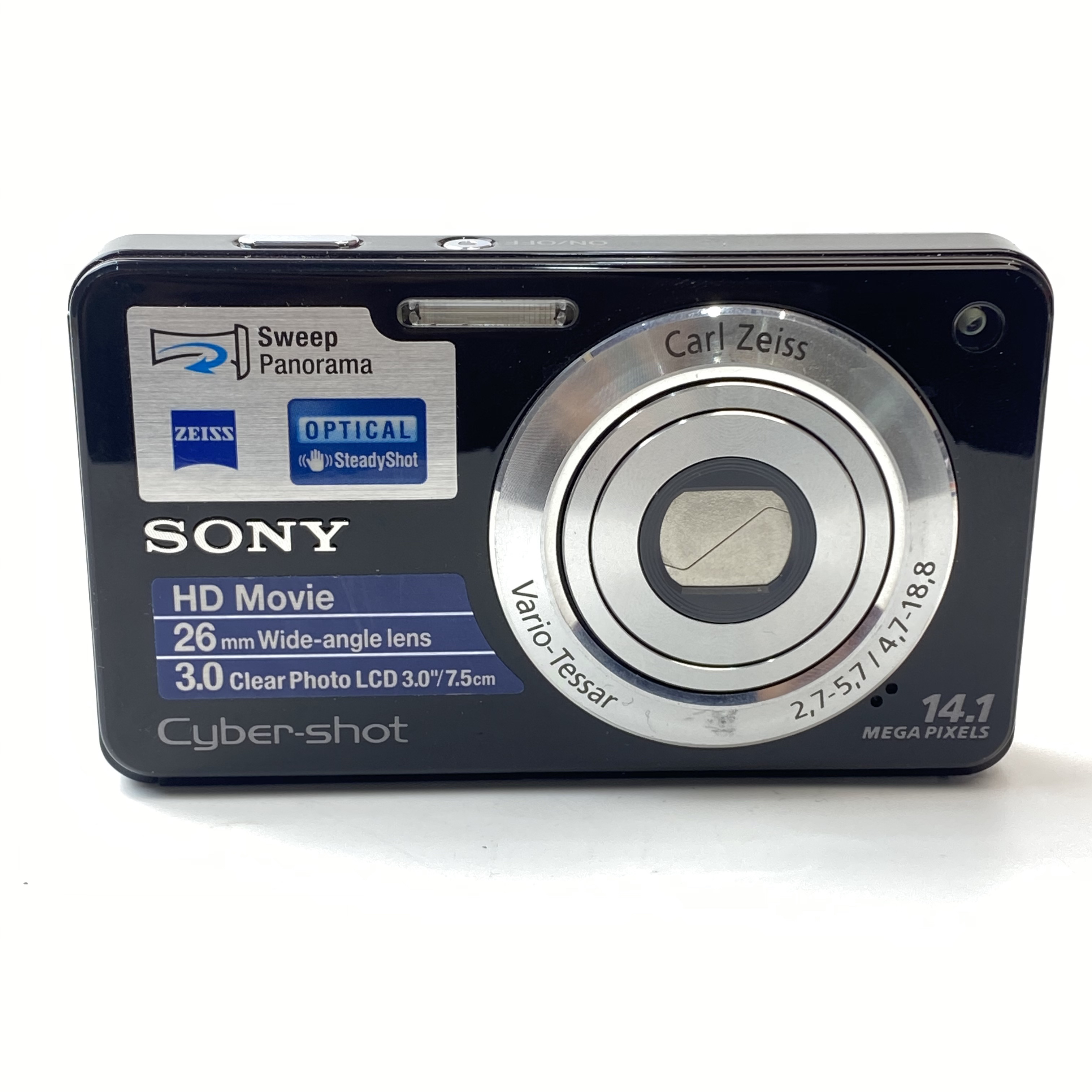 95新 Sony/索尼 w560黑色1410w像素5x光变ccd数码相机