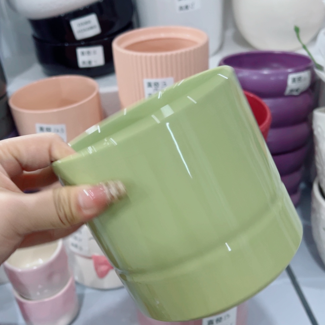 有孔，陶瓷花盆满10米包邮发货