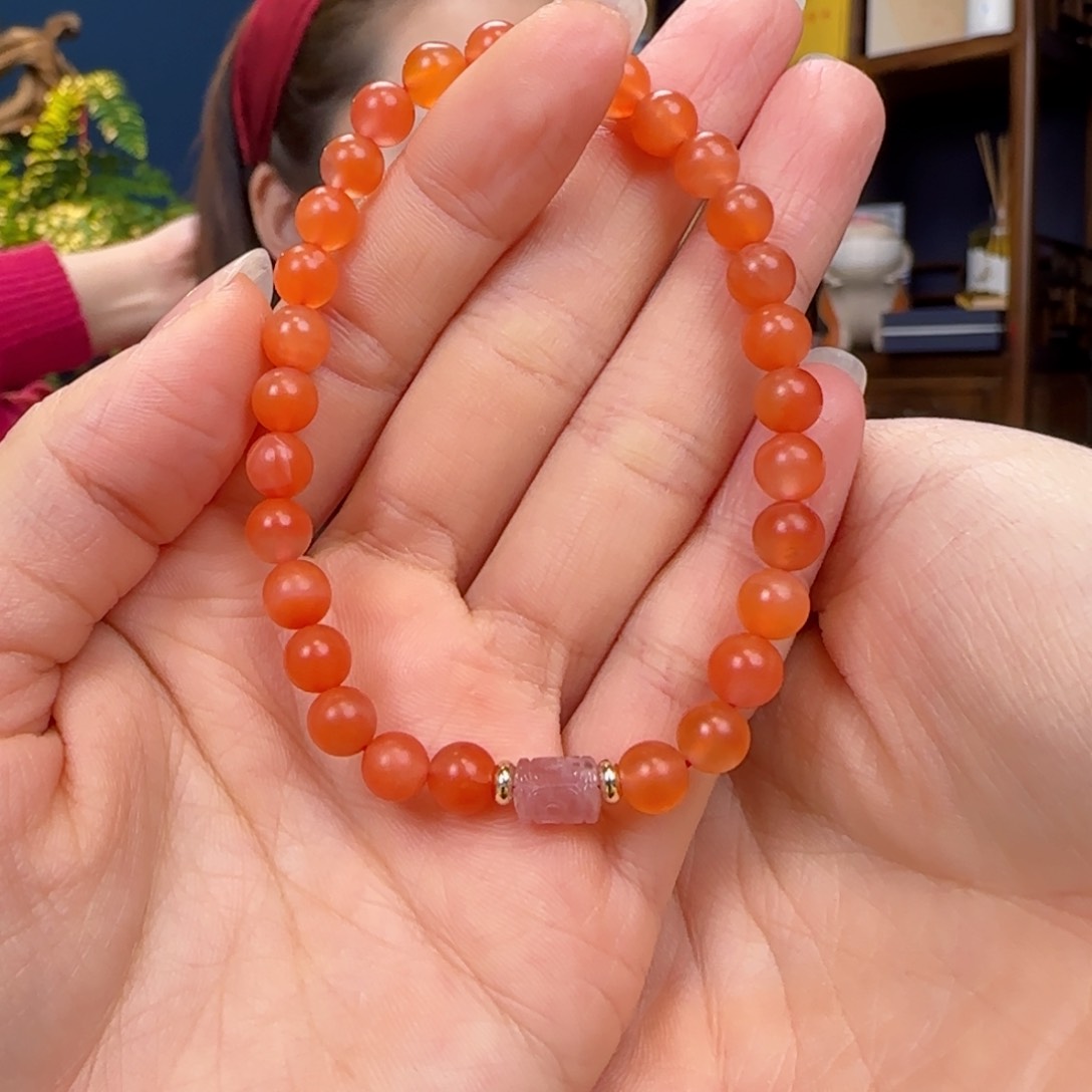 南红玛瑙手链未镶嵌与***明11111111111
