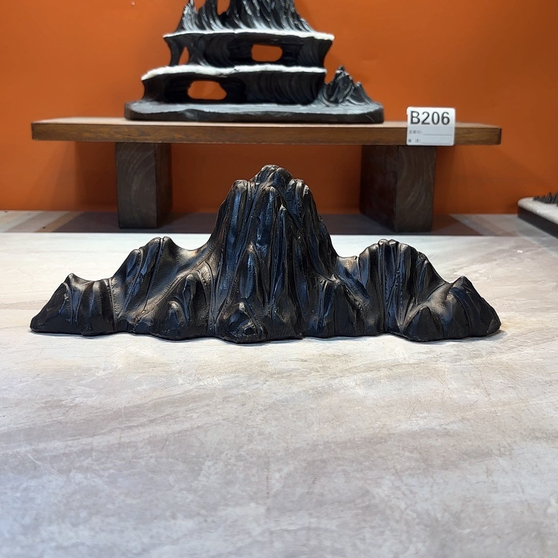 摆件蓝**玉灵璧石奇石摆件 