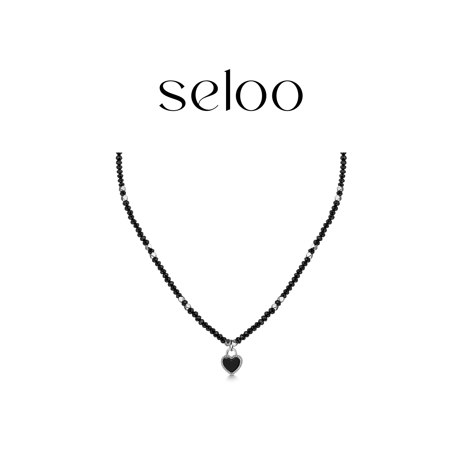 铜项链  Seloo【星光爱心锁骨链】百搭轻奢高级感项链SE409X330