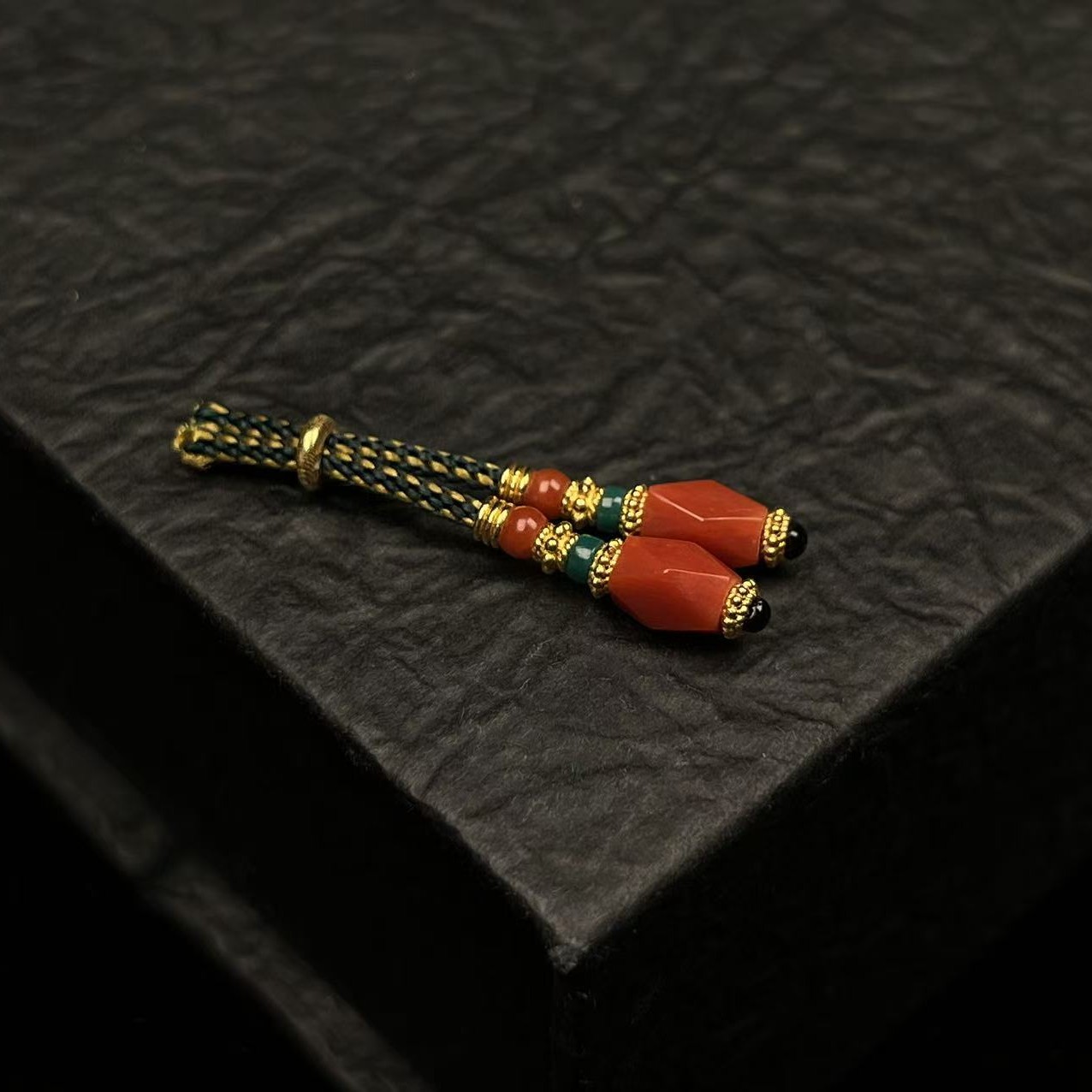 南红反白 金弟子珠 小串必备 拍前联系