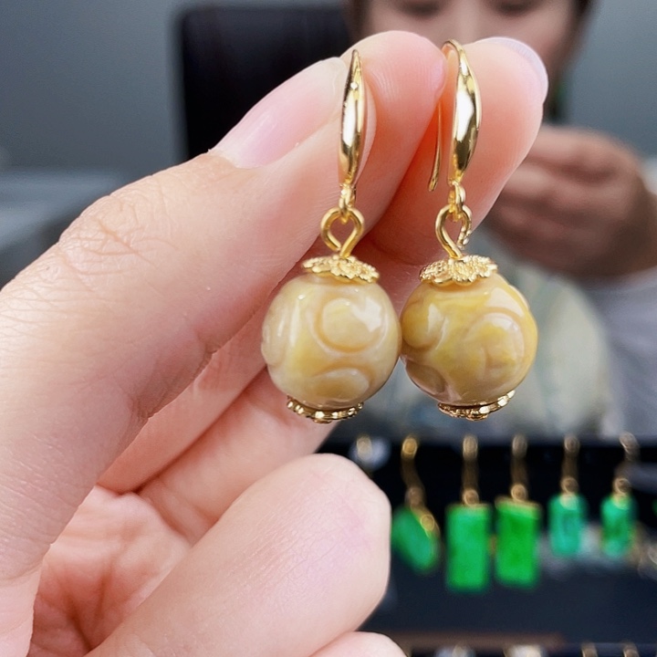 翡翠耳饰未镶嵌饰品