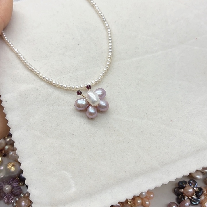 淡水珍珠发饰银S925镶嵌