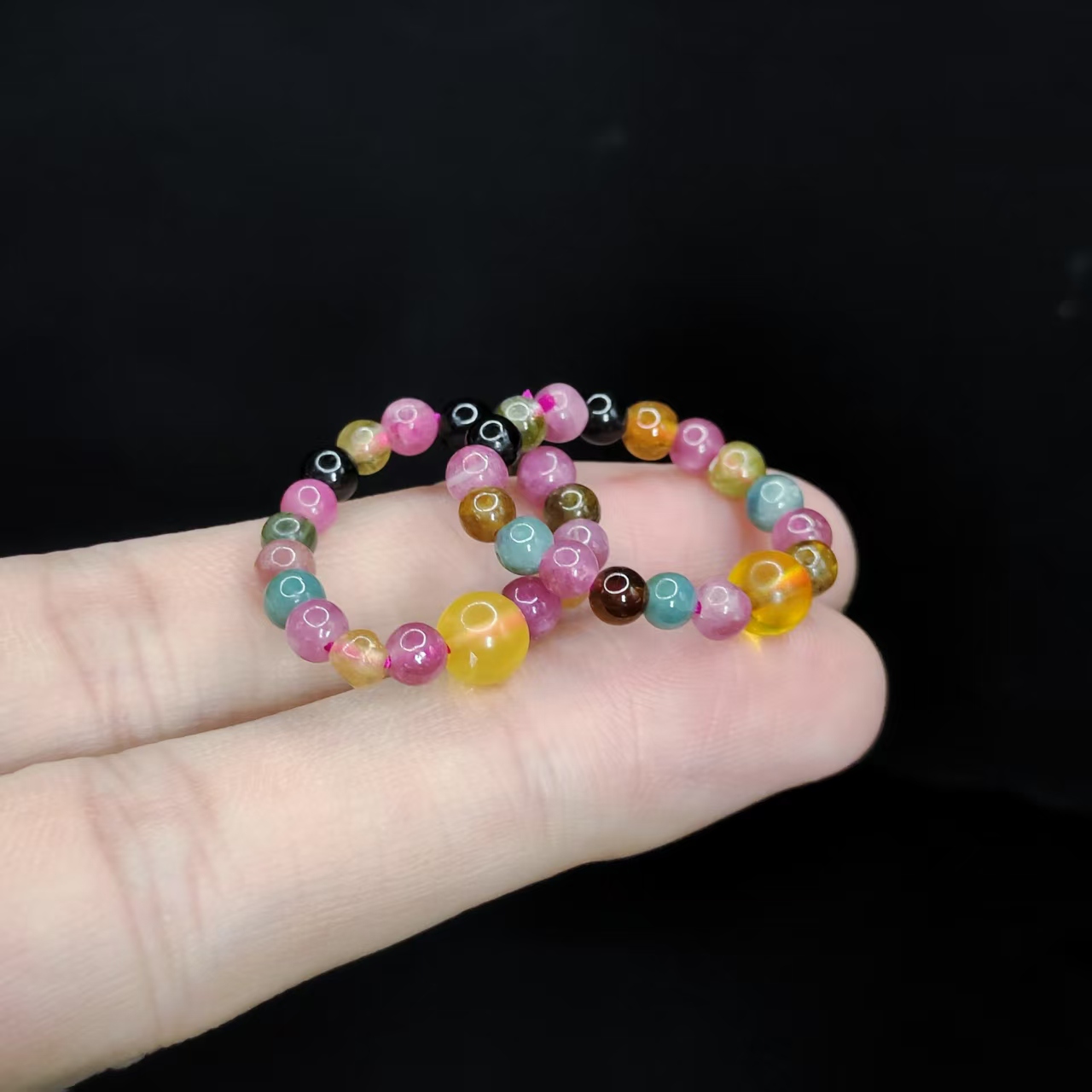 【李想精选】碧玺DIY戒圈J40【多样性发其一】约3mm