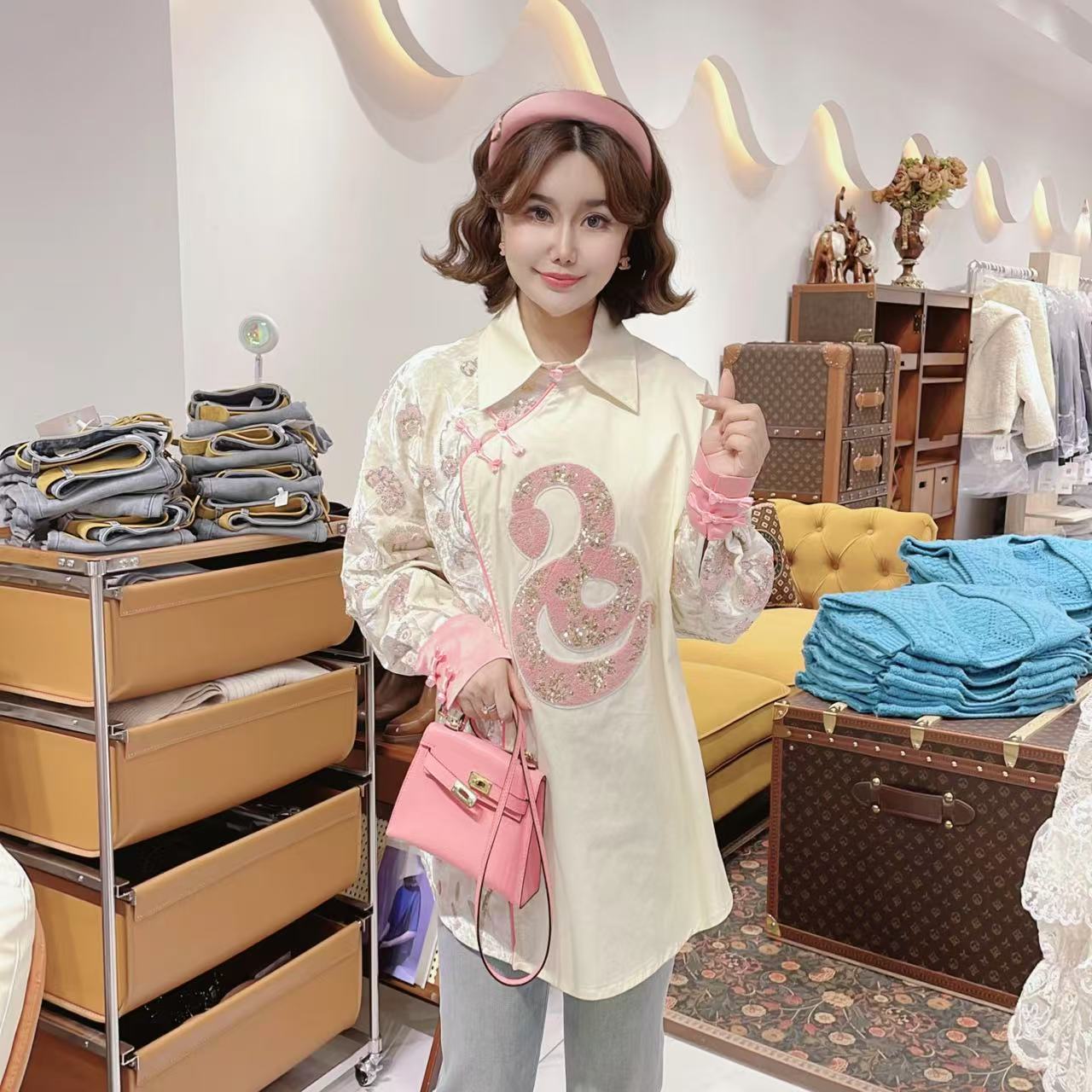 闺蜜精品010702【友爱】国风盘扣衬衫