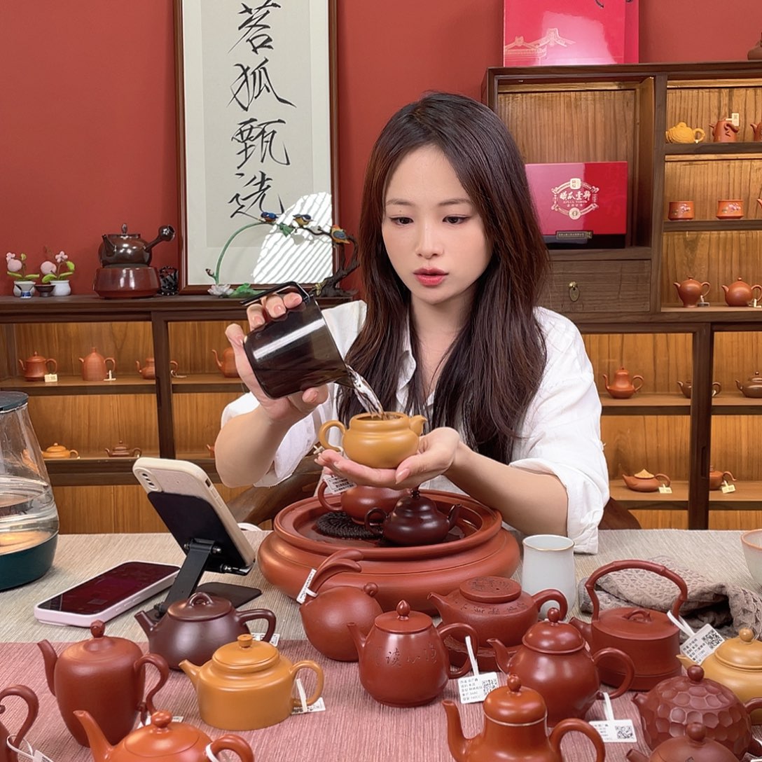 雙***子茶壶紫砂潮州全手工手拉壶