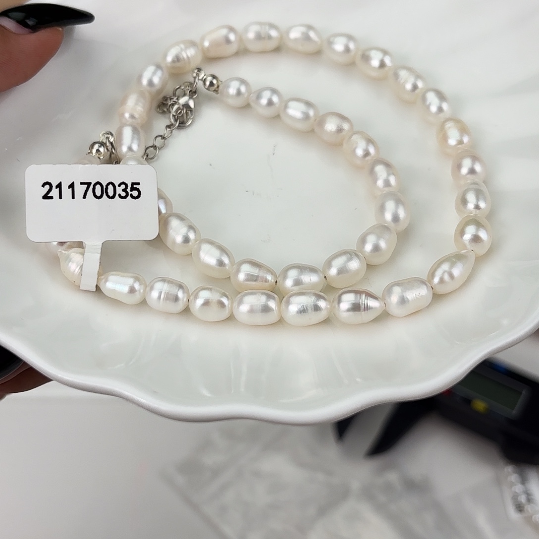 楠***竹未镶嵌手链淡水珍珠项链