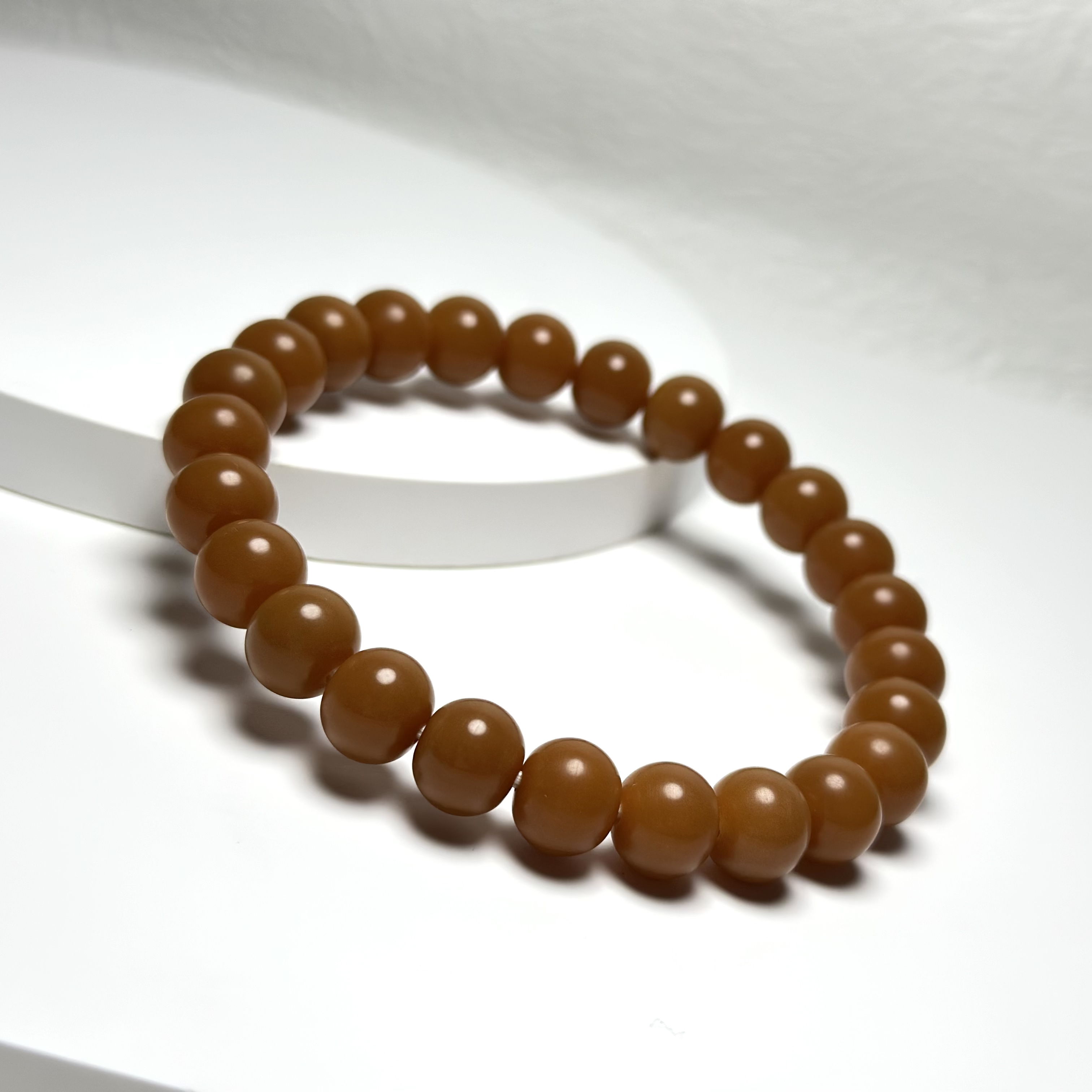 鬼工 11年 老蜡 8.8*10苹果珠 天然原生态老料风化菩提根手串