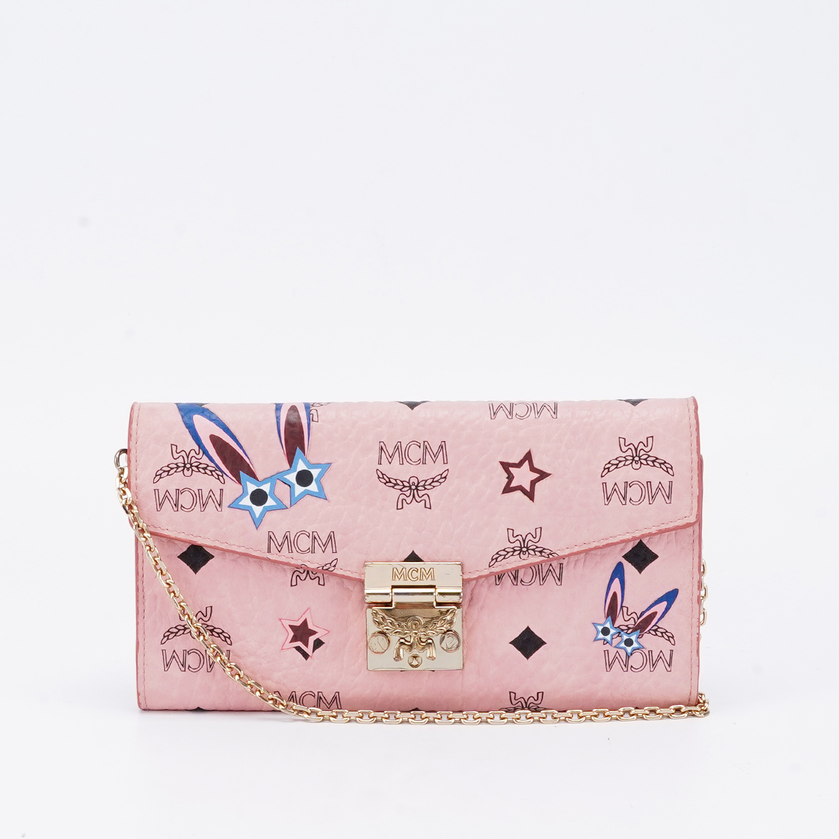 95新 MCM 链条包woc涂鸦款【静文】BG22007375