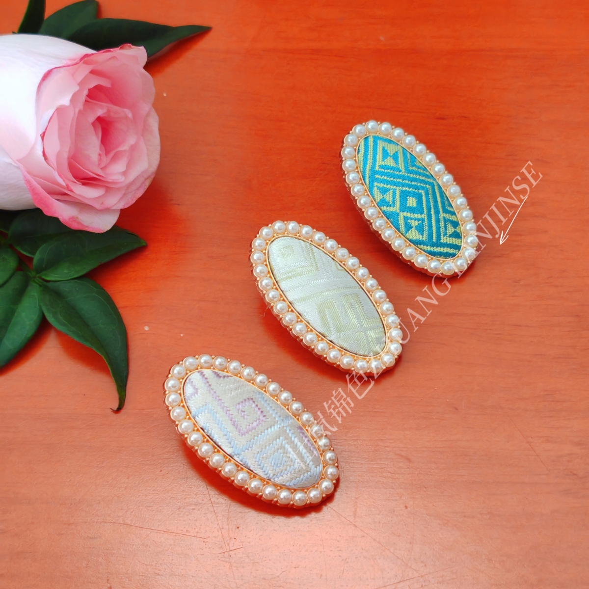 广西非遗壮锦民族风精致边夹礼盒装伴手礼发卡气质高档文艺发夹