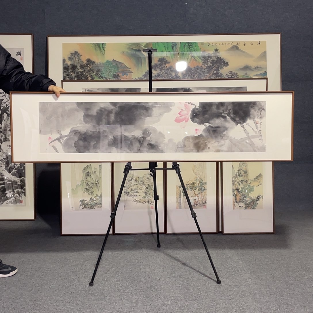 国画手绘画作品带框发货