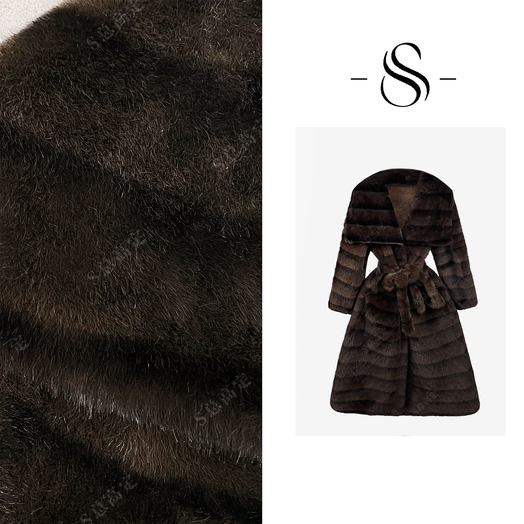 【丹丹】冬季新款欧式时尚百搭原创高奢气质保暖外套D0442